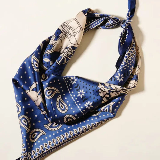 Classic Vegan Silk Bandana Scarf