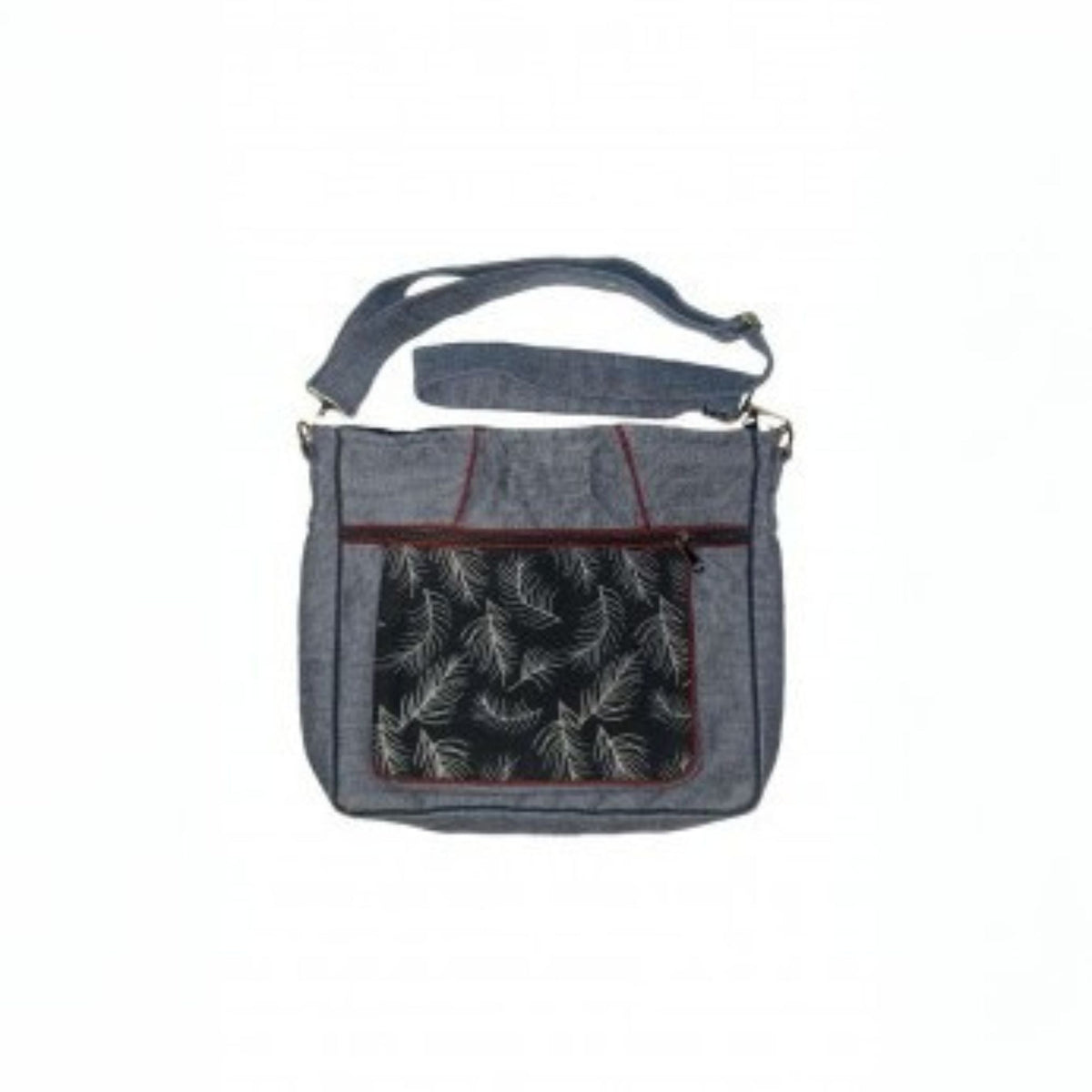 Feather Print Crossbody Bag