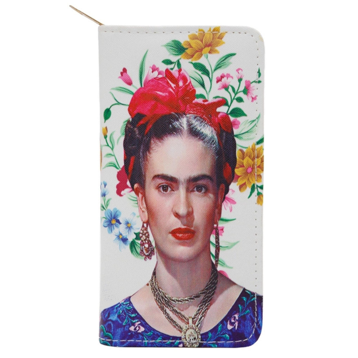 Frida Kahlo Inspo PU Leather Zipper Wallet